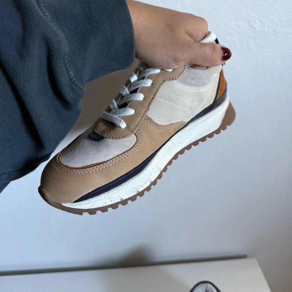 Madewell MWL Kickoff Trainers Sneakers Tan Suede Women’s 5.5 - Picture 8 of 12